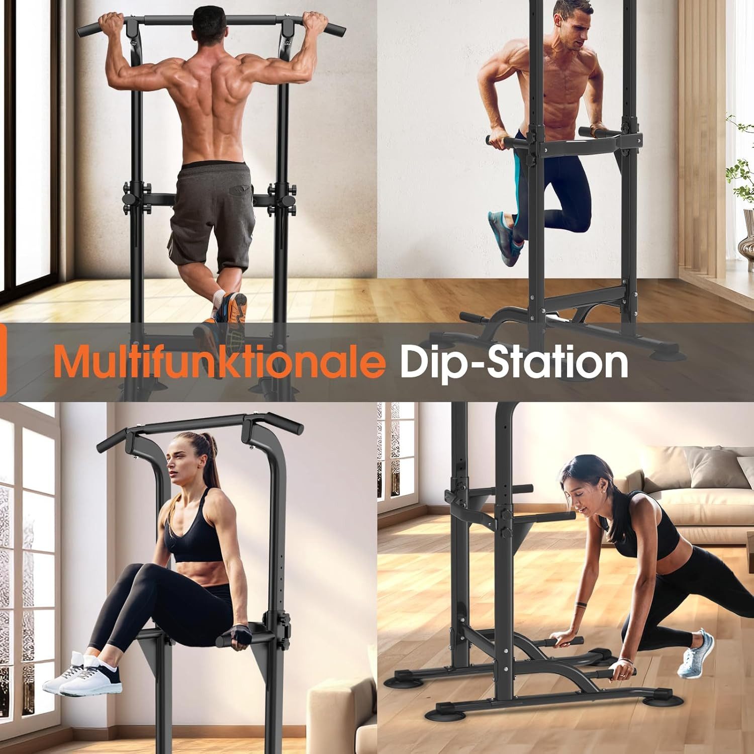 DH FITLIFE Kraftstation Power Tower Dip Station Power Rack for Home Gym. Krafttraining für Zuhause