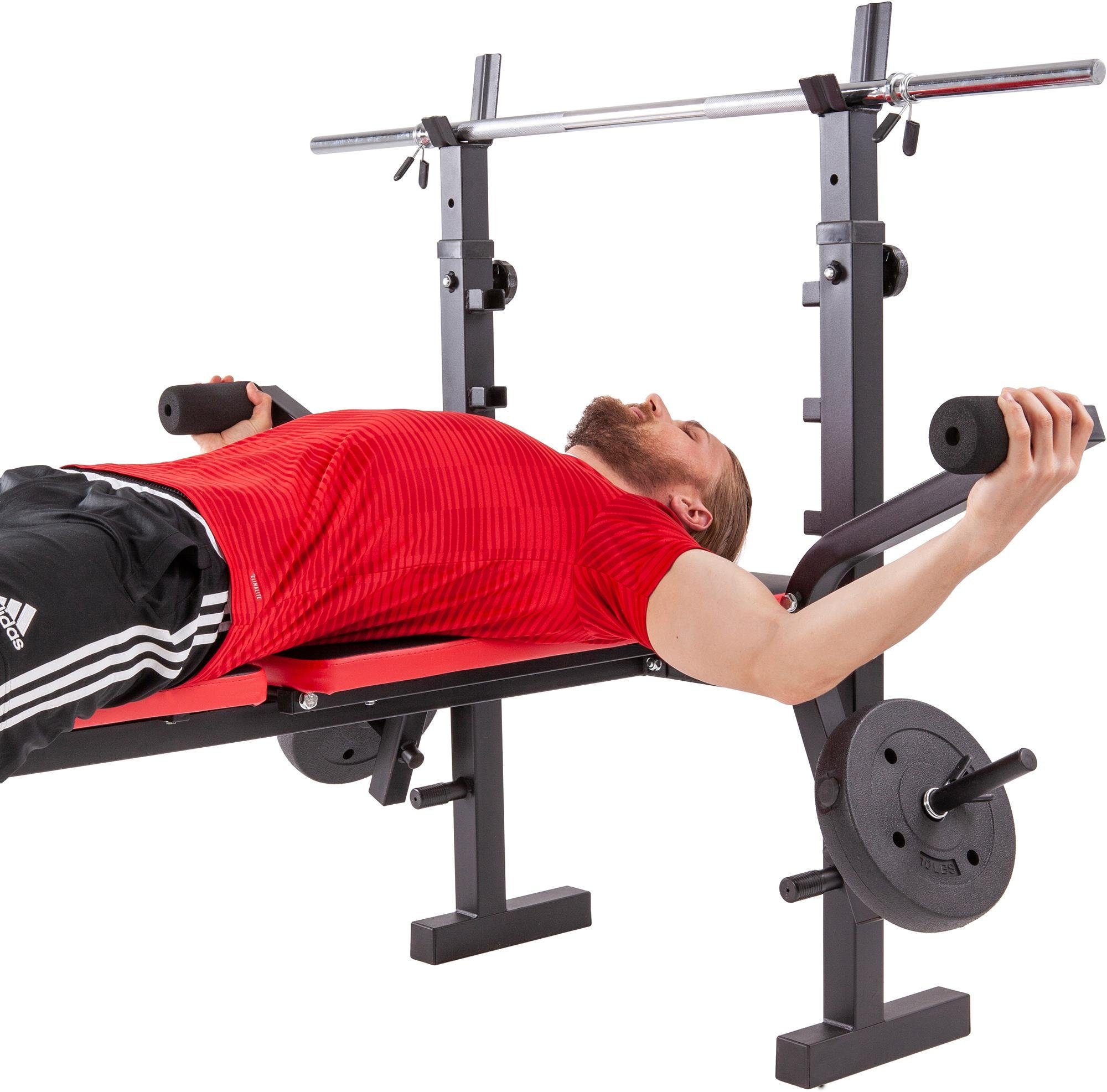 MOTIVE FITNESS BY U.N.O. Hantelbank Bronx (Set, mit Langhantelstange)