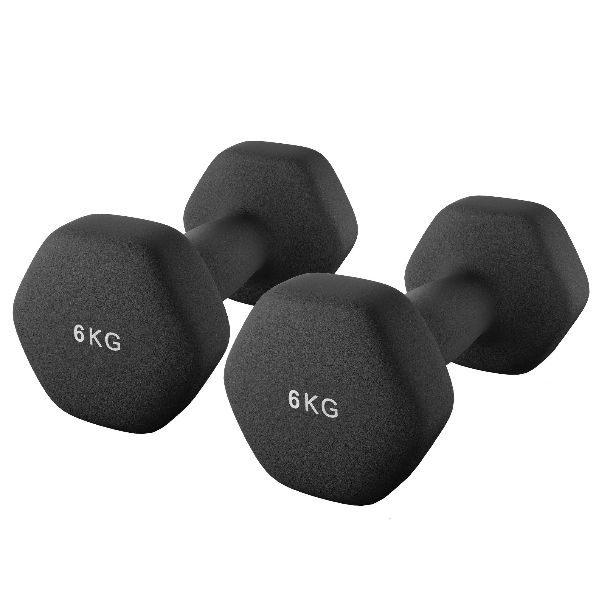 SONGMICS Hantel-Set 2er Set Kurzhanteln, Hexagon, Neopren-Beschichtung Krafttraining, Workout, Fitnesstraining, für Zuhause