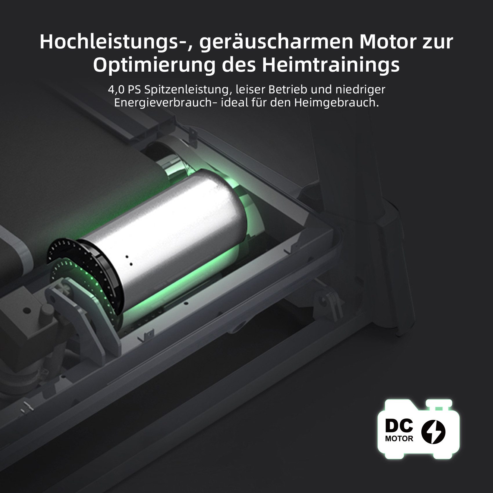 JASPORT Laufband L3 – Heimtrainer mit Steigung Bluetooth-Kinomap&Zwift, 4PS,bis 20km/h, 18% Steigungswinkel,bis 120kg