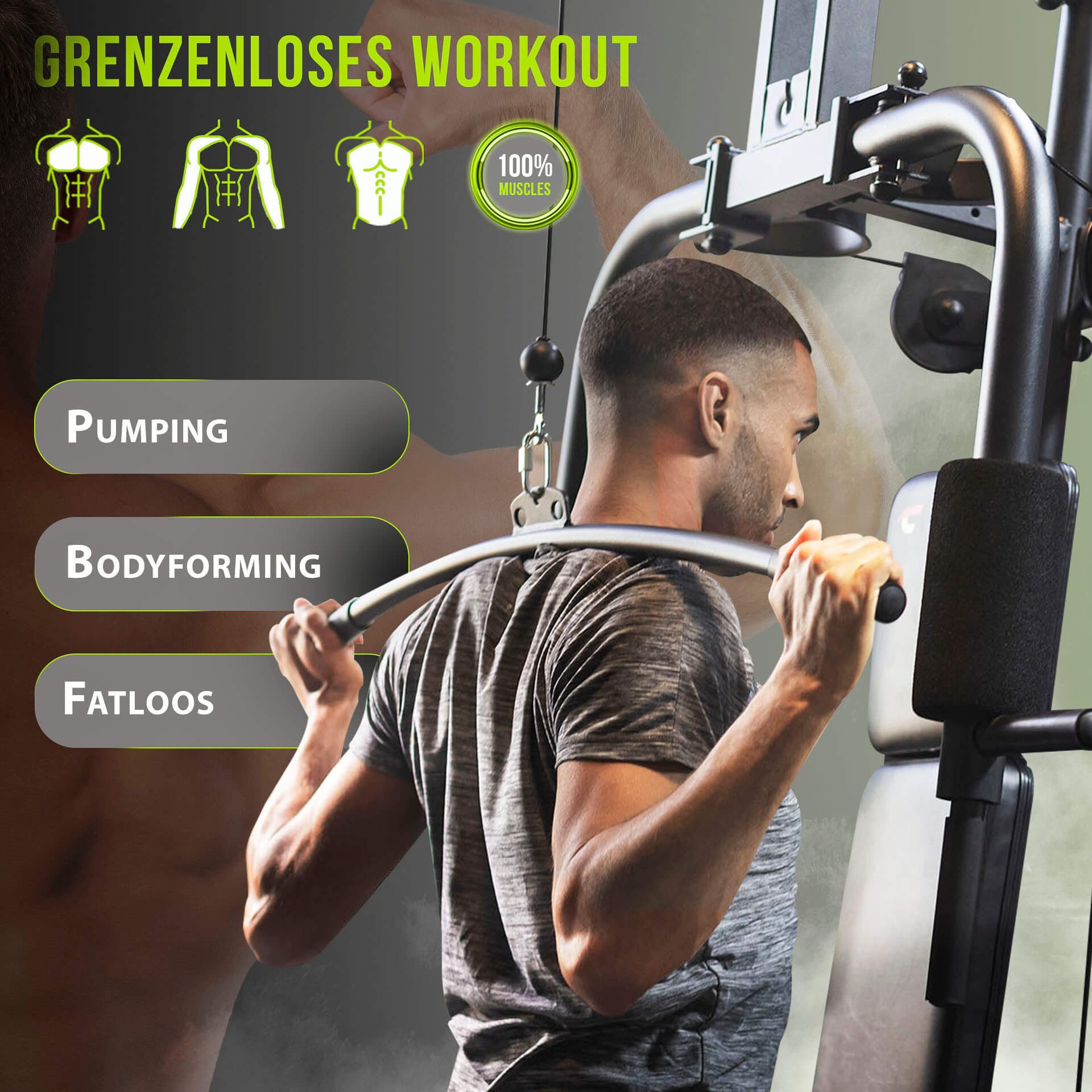 CHRISTOPEIT SPORT® Kraftstation SP 2000 max. Benutzergewicht 120 kg, max. Trainingsgewicht 56 kg