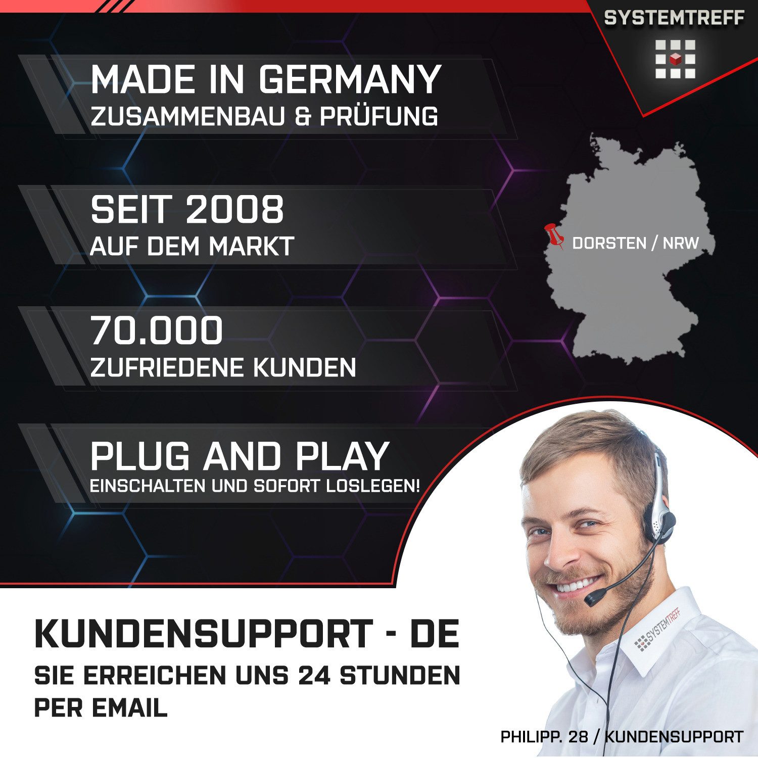 SYSTEMTREFF Basic Gaming-PC-Komplettsystem