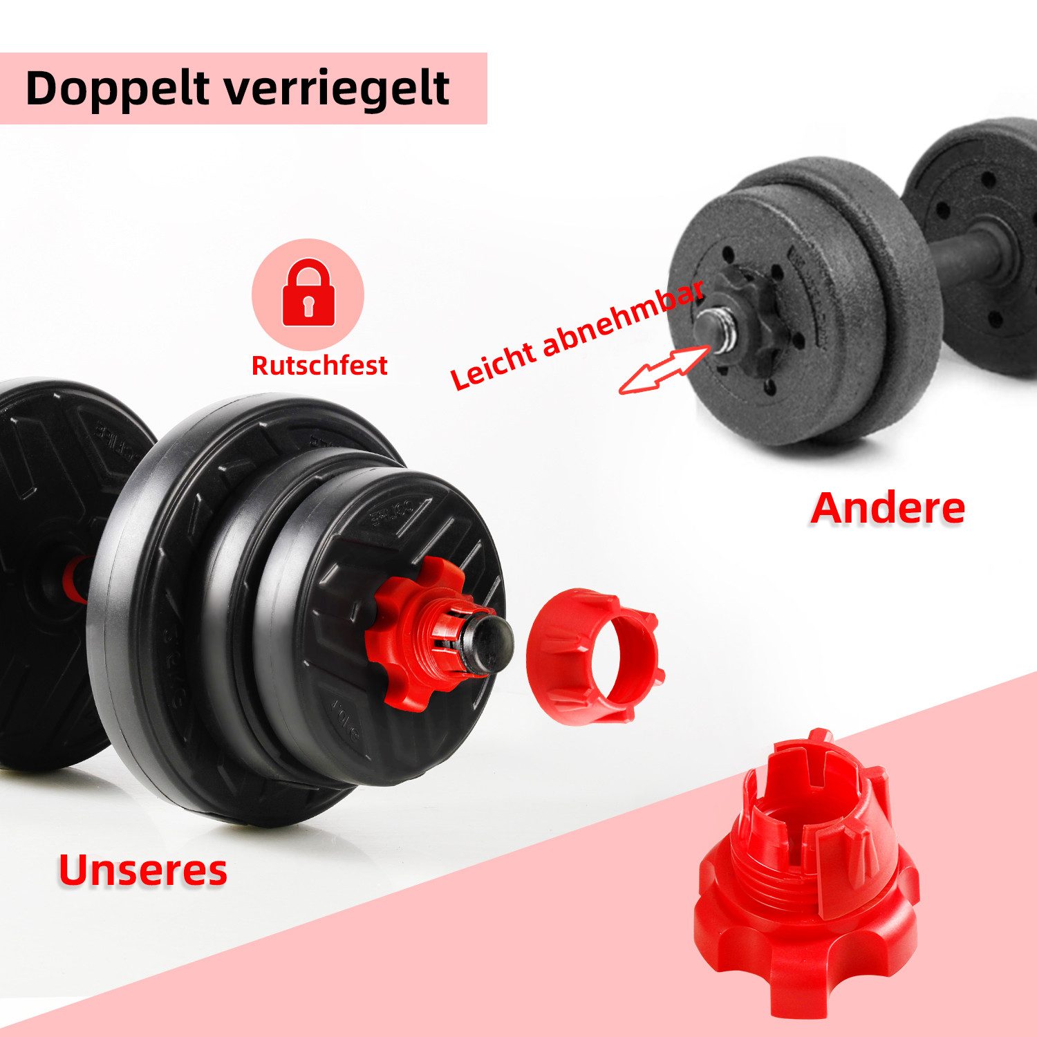 CCLIFE Hantel-Set Hantel Kurzhantel set Dumbbell verstellbar 20/25/30/40kg