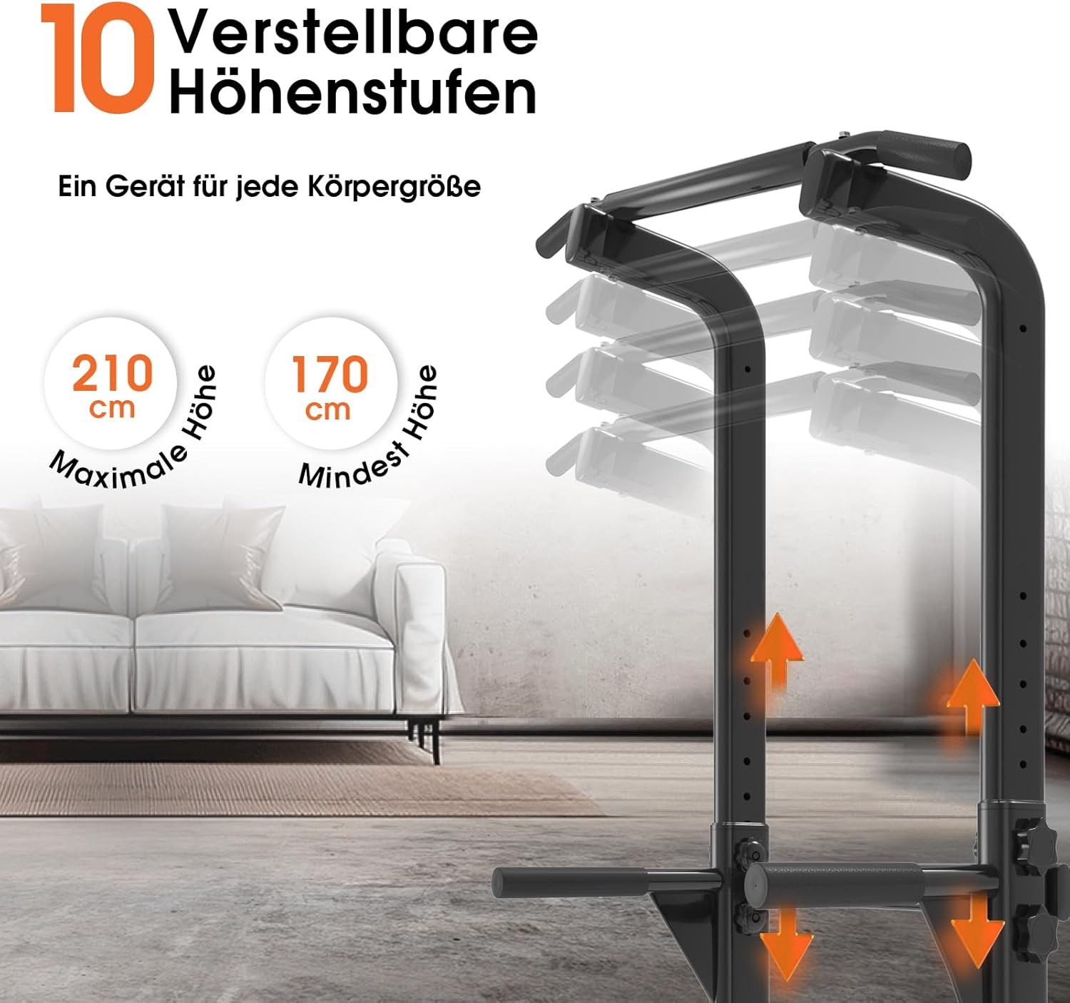 DH FITLIFE Kraftstation Power Tower Dip Station Power Rack for Home Gym. Krafttraining für Zuhause