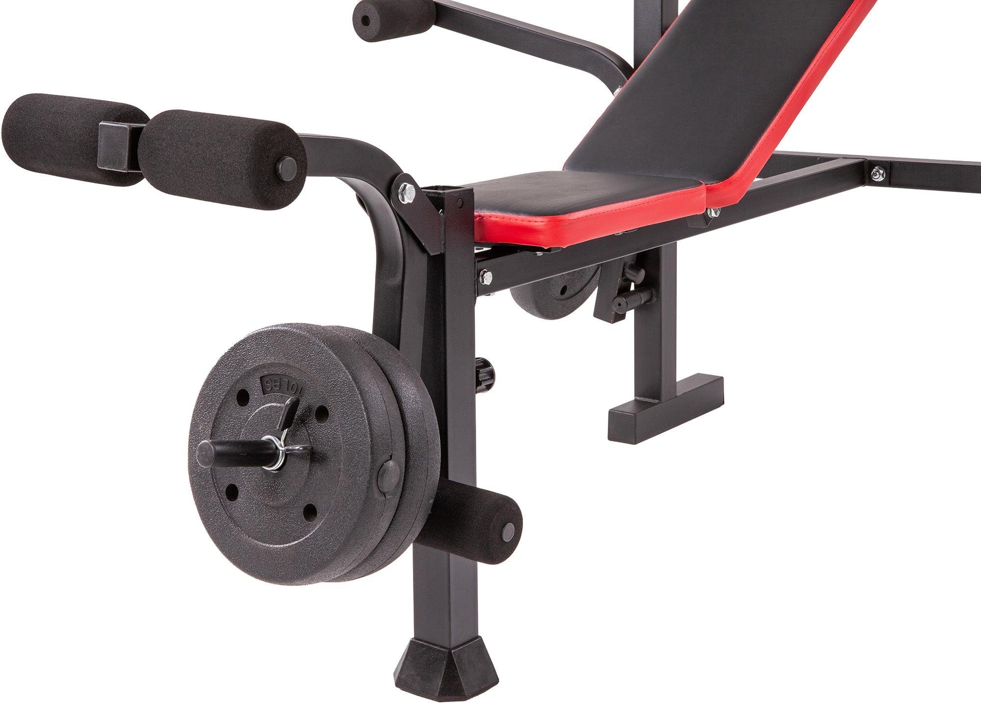 MOTIVE FITNESS BY U.N.O. Hantelbank Bronx (Set, mit Langhantelstange)