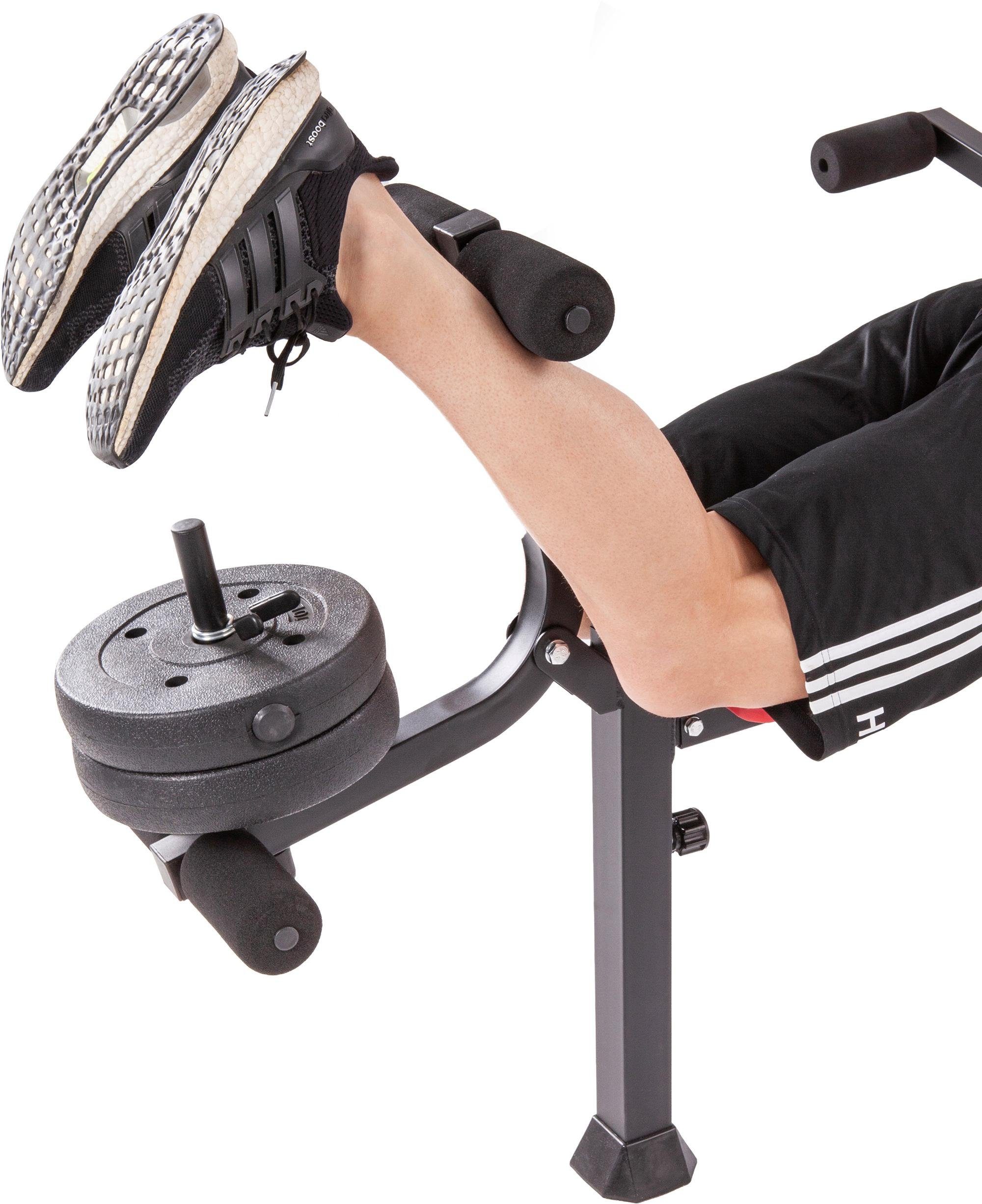 MOTIVE FITNESS BY U.N.O. Hantelbank Bronx (Set, mit Langhantelstange)