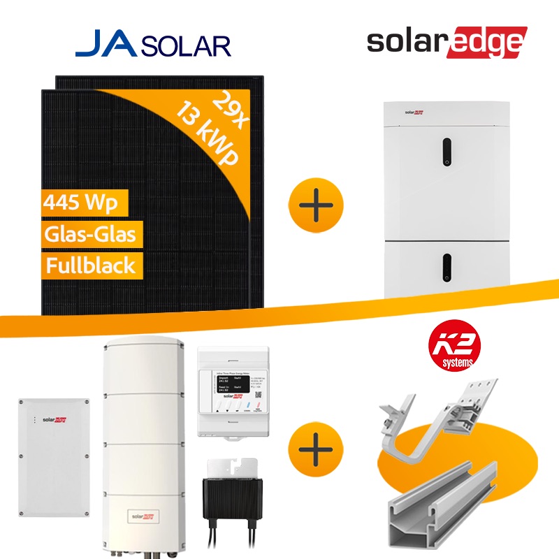 Photovoltaikkomplettanlage Walmdachbungalow mit Speicher