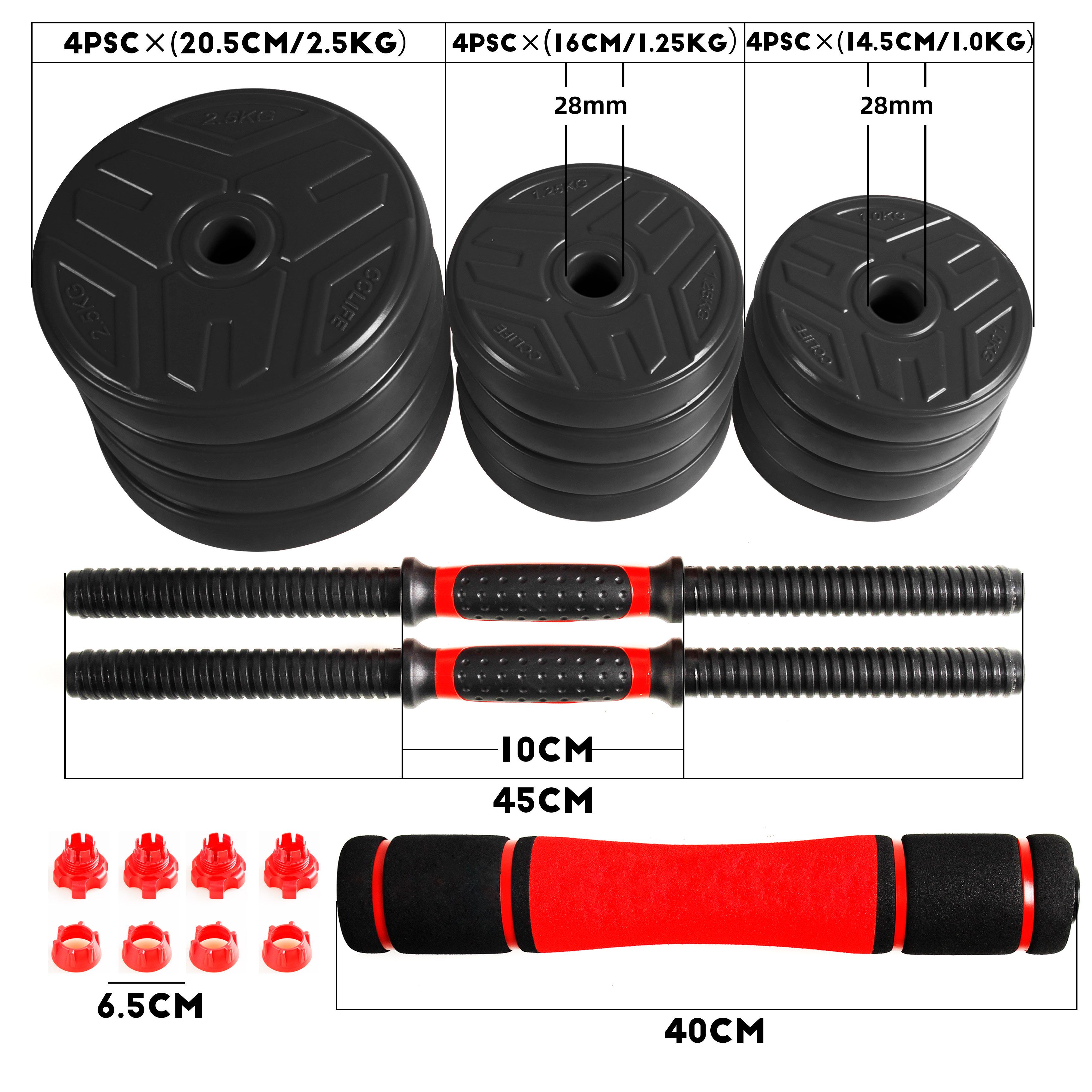 CCLIFE Hantel-Set Hantel Kurzhantel set Dumbbell verstellbar 20/25/30/40kg