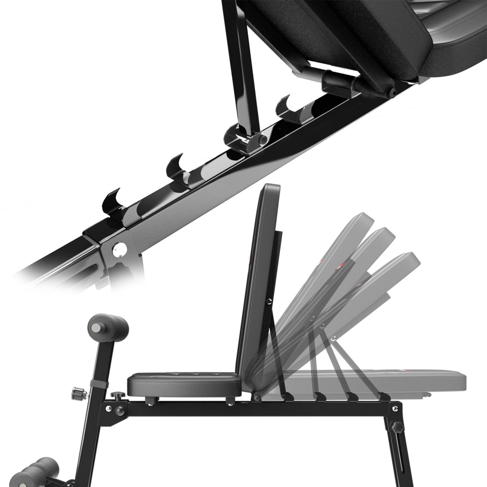 SPORTSTECH Hantelbank BRT500 8in1 Multifunktion, Easy-Folding-System