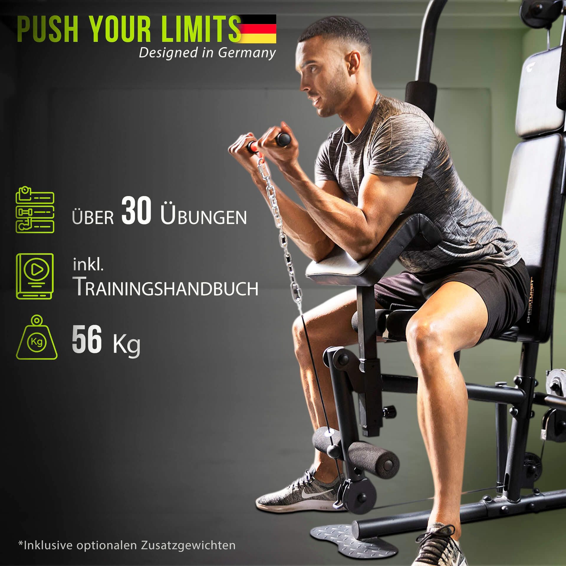 CHRISTOPEIT SPORT® Kraftstation SP 2000 max. Benutzergewicht 120 kg, max. Trainingsgewicht 56 kg