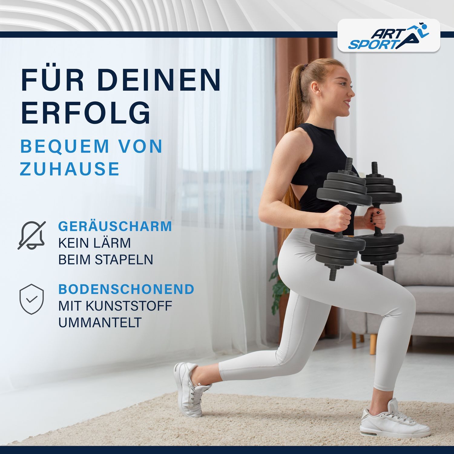 ARTSPORT Hantel-Set 2er Hantelset mit 2 Kurzhanteln und Sternverschlüssen