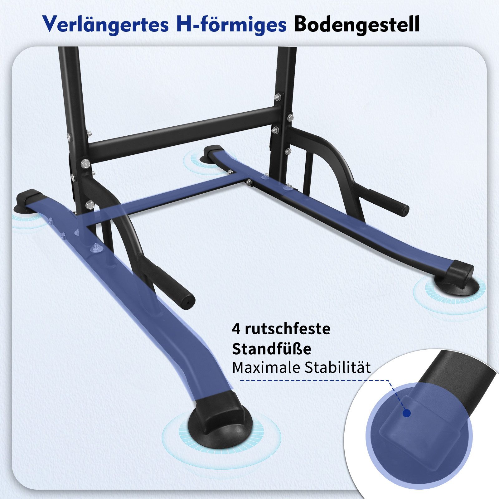 DH FITLIFE Kraftstation Power Tower Dip Station Kraftstation Kraftturm, Fitness Station, Power Rack for Home Gym