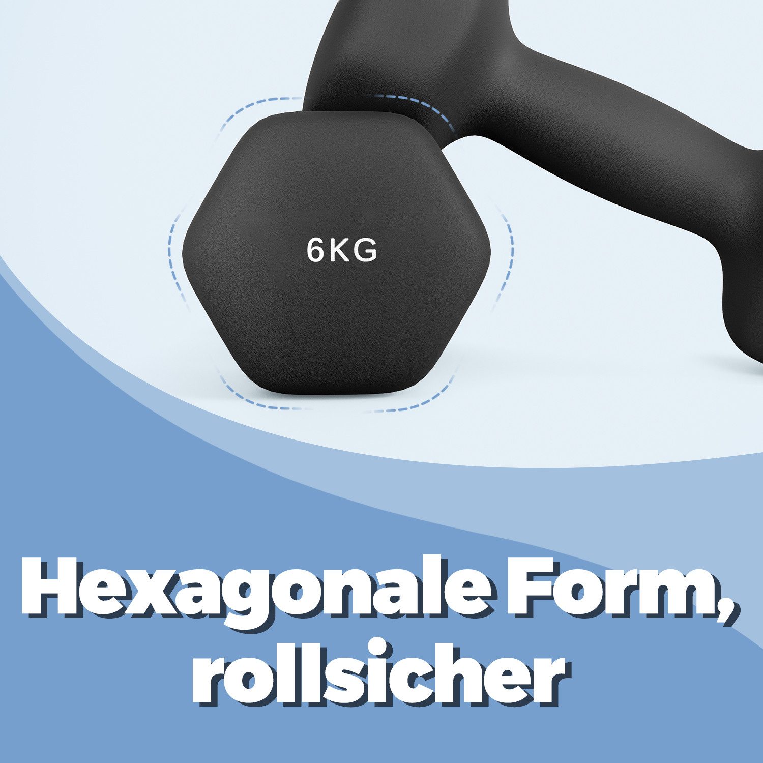 SONGMICS Hantel-Set 2er Set Kurzhanteln, Hexagon, Neopren-Beschichtung Krafttraining, Workout, Fitnesstraining, für Zuhause