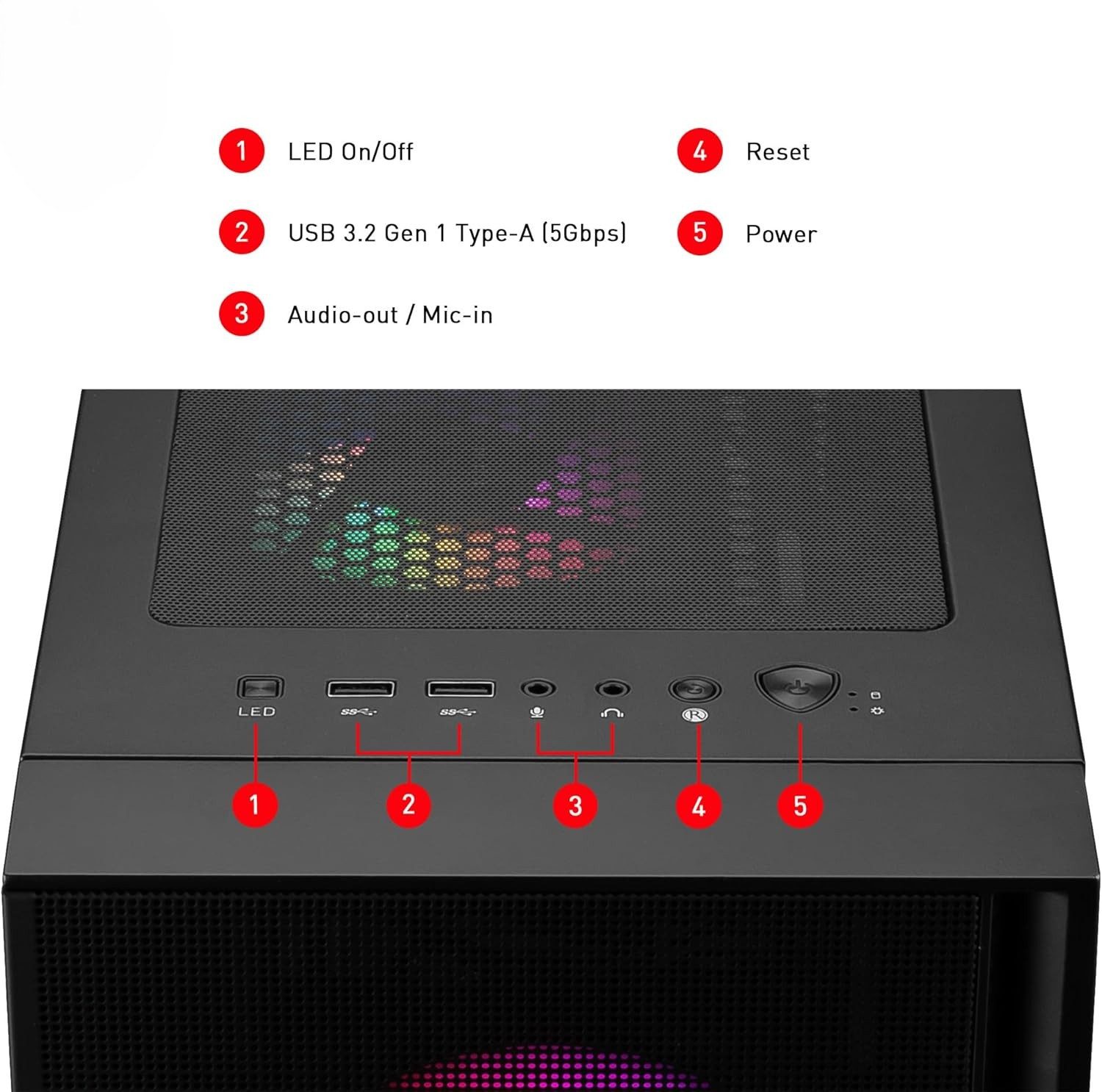 AURUMPC R7 5700X mit RTX5060Ti 16GB und 32GB DDR4 RAM Gaming-PC Windows 11, WLAN