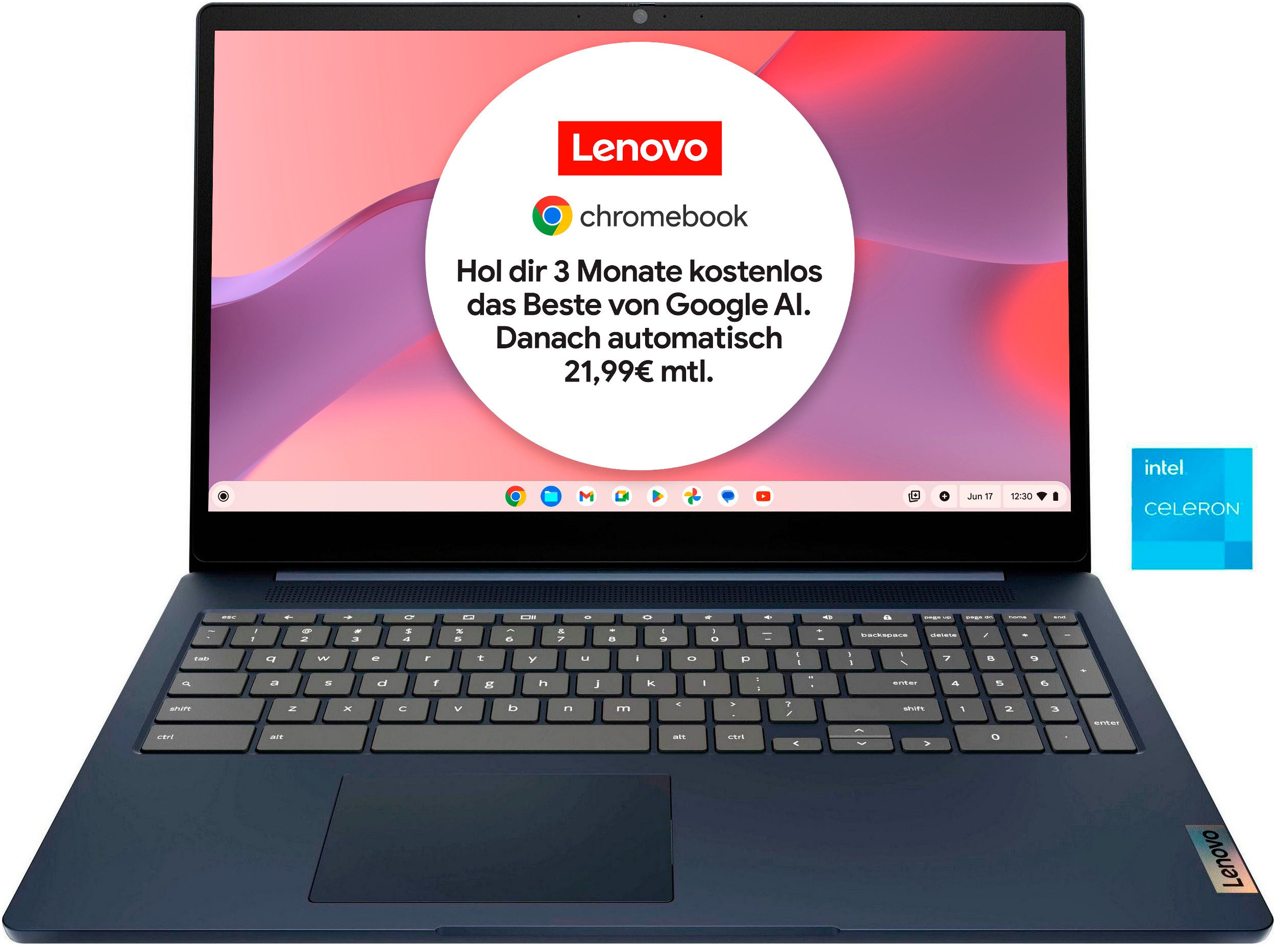 LENOVO IdeaPad 3 Chrome 15IJL6 Chromebook ChromeOS, Clamshell Laptop with Full HD Panel