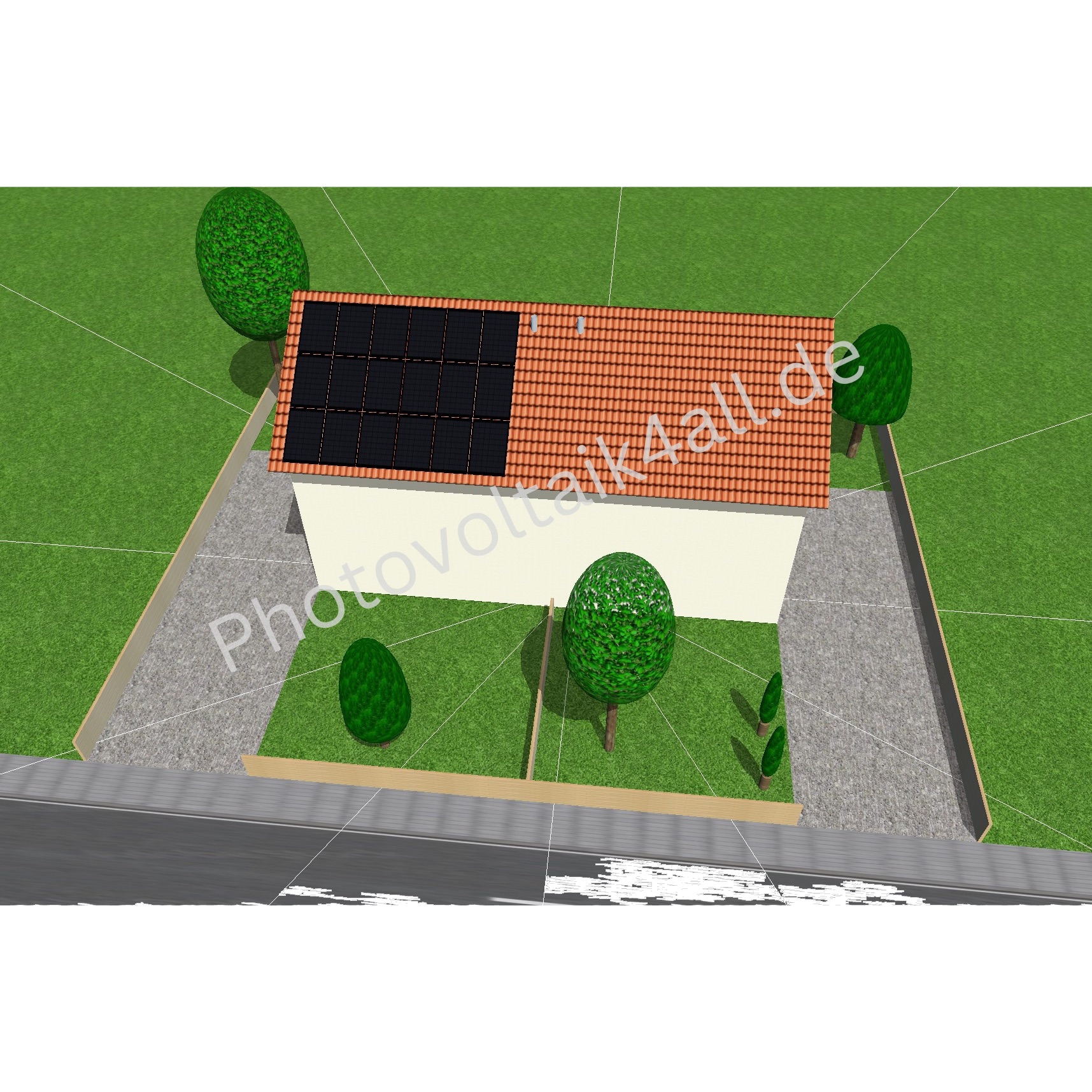 Photovoltaikkomplettanlage Doppelhaushälfte mit Speicher