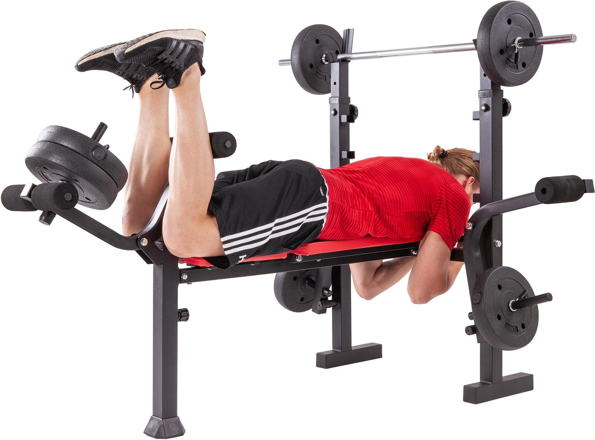 MOTIVE FITNESS BY U.N.O. Hantelbank Bronx (Set, mit Langhantelstange)